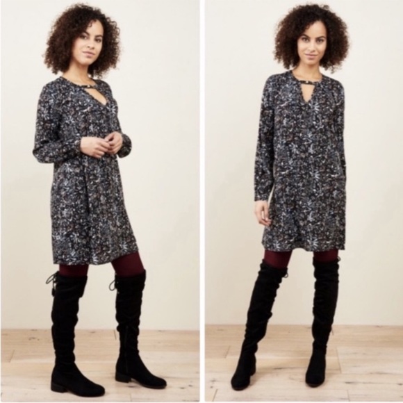 Earthbound Trading Boho Print Mini Dress
Keyhole Longsleeve Womens Small Medium - Picture 1 of 8